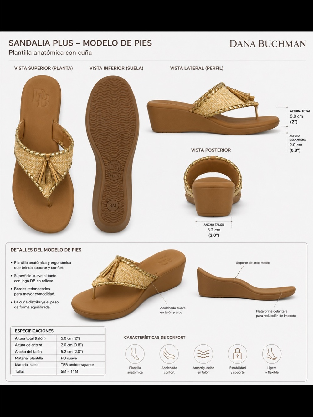 Dana Buchman Tan Woven Thong Sandals with Gold Tassels